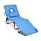 Reclining Beach Chair With Detachable Pillows For Outdoor