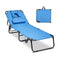 Reclining Beach Chair With Detachable Pillows For Outdoor