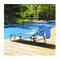 Reclining Beach Chair With Detachable Pillows For Outdoor