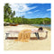 Reclining Beach Chair With Detachable Pillows For Outdoor