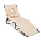 Reclining Beach Chair With Detachable Pillows For Outdoor