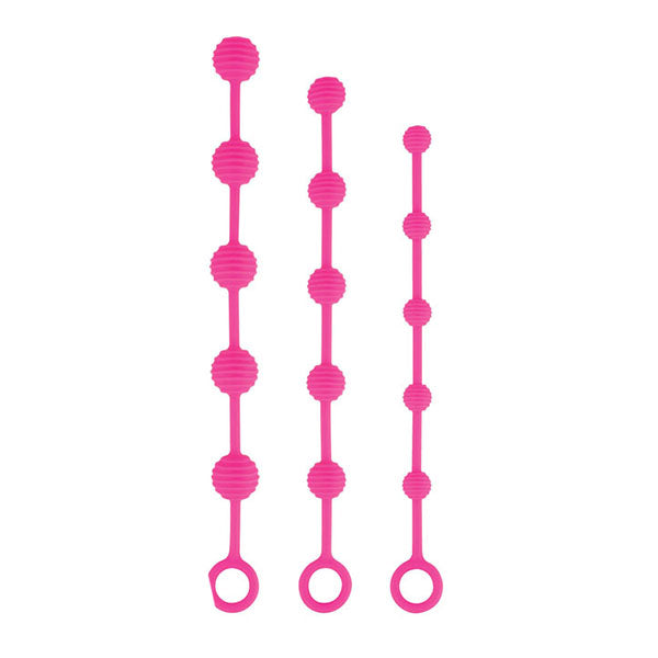 Bead Delight Silicone Anal Beads Set Of 3 Sizes