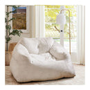 Bean Bag Chair Plush Lazy Sofa With Ultra Soft Velvet Cover Beige