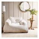 Bean Bag Chair Plush Lazy Sofa With Ultra Soft Velvet Cover Beige