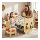 Bear Themed Kids Art Table And Chair Set Natural