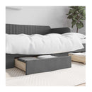 Bed Drawers 2 Pcs Dark Grey Engineered Wood And Fabric