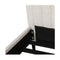 Bed Frame King Bed Base w Headboard Beige Fabric Wooden Slats Metal Legs