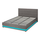 Bed Frame Led Mattress Base With Gas Lift And Storage Space