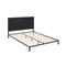 Bed Frame Metal Bed Base With Charcoal Fabric Headboard Queen Size Pada