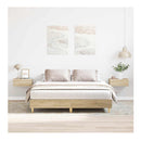 Bed Frame No Mattress Sonoma Oak 150X200 Cm Engineered Wood