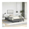 Bed Frame Without Mattress Dark Grey 137X187 Cm Double Fabric