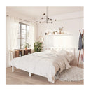 Bed Frame Without Mattress White Solid Wood Pine 150X200 Cm