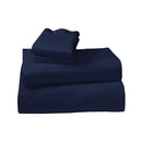 4pc 1000 Thread Count Cotton Rich Queen Bed Sheet Set CVC Navy