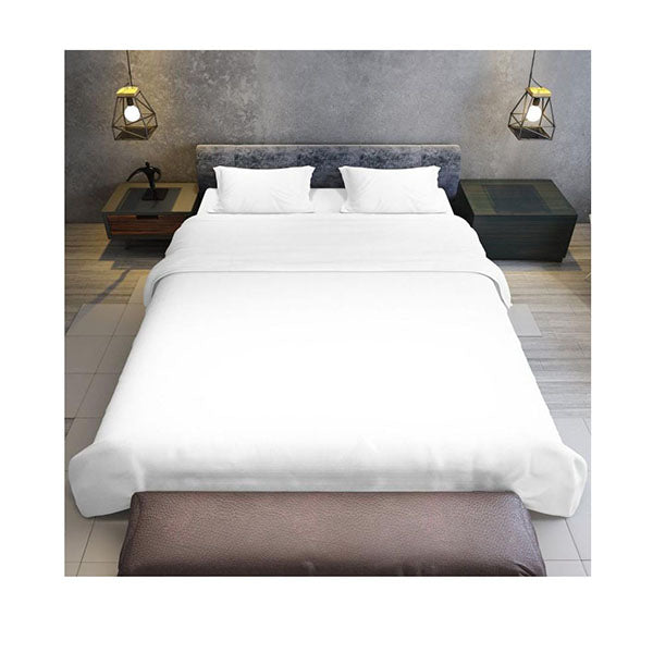 4pc 1000 Thread Count Cotton Rich King Bed Sheet Set CVC Microfibre Blend White