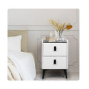 Bedside Table Led Lights Drawers Storage