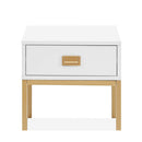 Bedside Table White And Gold