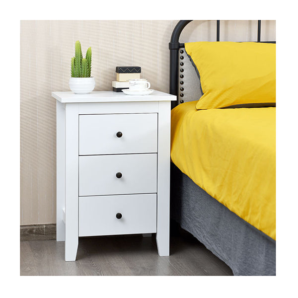 Bedside Table With 3 Drawers For Living Room And Bedroom