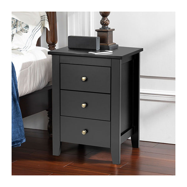 Bedside Table With 3 Drawers For Living Room And Bedroom