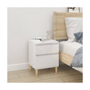 Bedside Cabinet High Gloss White 40X35X50 Cm
