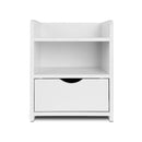 Bedside Table Drawer White