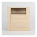 Bedside Tables 2 Drawer 1 Shelf Zuri Oak