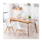4 Pieces Beech Dining Chairs With Pu Padded Cushion For Kitchen