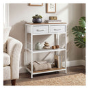 Behind Sofa Table With 2 Drawers And Shelves For Bedroom Or Foyer