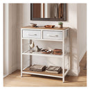 Behind Sofa Table With 2 Drawers And Shelves For Bedroom Or Foyer