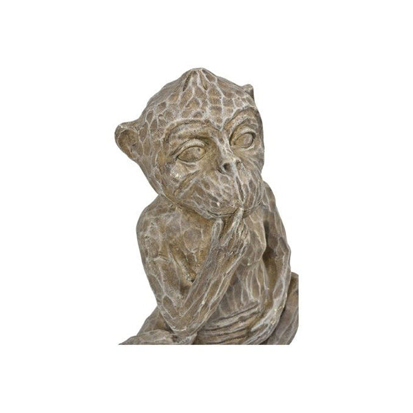 Beige Speak No Wise Polyresin Monkey Statue