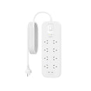 Belkin Connect 8 Outlet Surge Protector With Dual Usb C 30W White