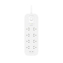 Belkin Connect 8 Outlet Surge Protector With Dual Usb C 30W White