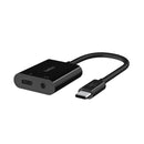 Belkin Rockstar Audio Usb C Charge Adapter Black