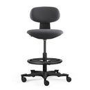 Bella Drafting Stool Sit Stand Chair Dark Grey