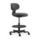 Bella Drafting Stool Sit Stand Chair Dark Grey