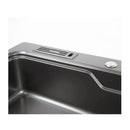Belle Luxe Single Bowl Kitchen Sink Dual Step Gunmetal