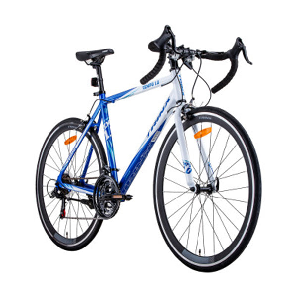 700C Road Bike TEMPO1 Shimano 21 Speed Racing Bicycle 53cm Blue White