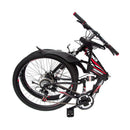 26 Folding Mountain Bicycle 21 Speed Shimano Foldable Bike Black Color