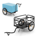 Bike Cargo Trailer With Foldable Frame Oxford Cloth Cover Blue