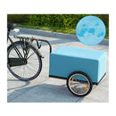 Bike Cargo Trailer With Foldable Frame Oxford Cloth Cover Blue