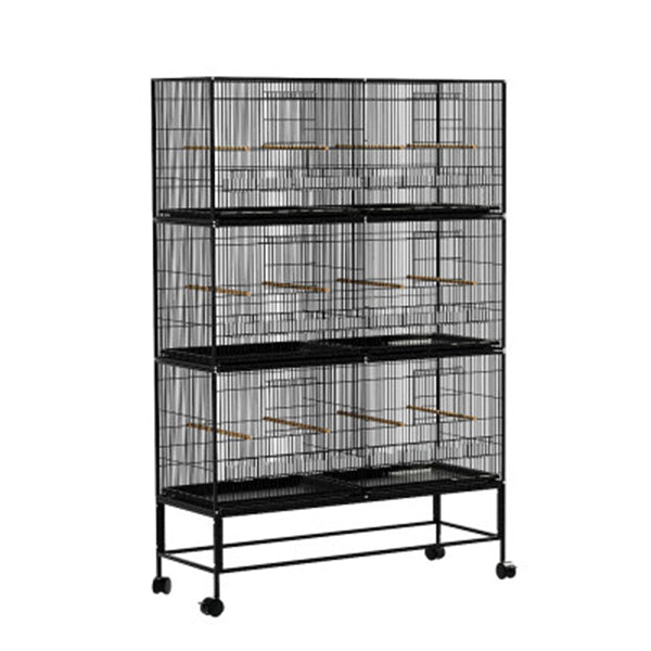 Bird Cage Large Aviary Cages Galvanised Parrot Stand Alone Wheels 175cm
