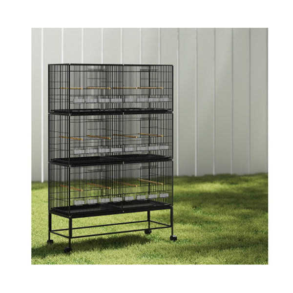 Bird Cage Large Aviary Cages Galvanised Parrot Stand Alone Wheels 175cm