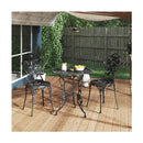 Bistro Chairs 2 Pcs Cast Aluminium Black
