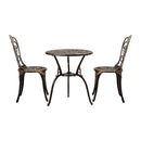 Outdoor Patio Set Chairs&Table 3PCS Bronze