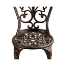 Outdoor Patio Set Chairs&Table 3PCS Bronze