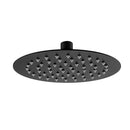 Black 8 Inch Brass Handheld Shower Head Set Top Water Inlet