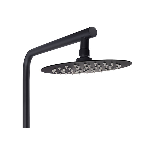 8 Inch Ss304 Shower Heads Set 3 Modes Handheld Head Wall Taps Black