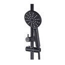 Black 200Mm Stainless Shower Head 3 Modes Rain Handheld Heads Set Wall