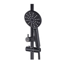 8 Inch Ss304 Shower Heads Set 3 Modes Handheld Head Wall Taps Black