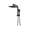 Aca Shower Head Set 8 Inch Square Rain Handheld Head Black Wels
