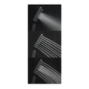 Aca Shower Head Set 8 Inch Square Rain Handheld Head Black Wels